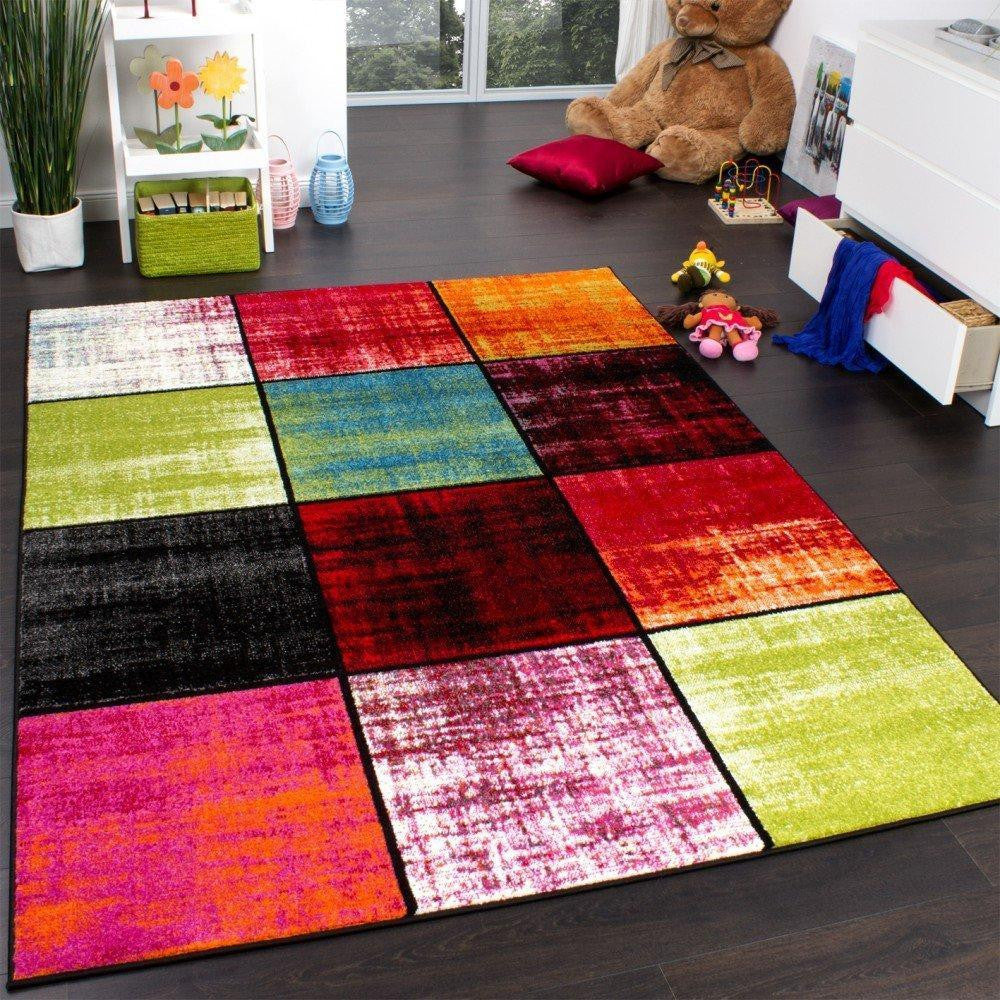 Multicoloured Square Designer Rug