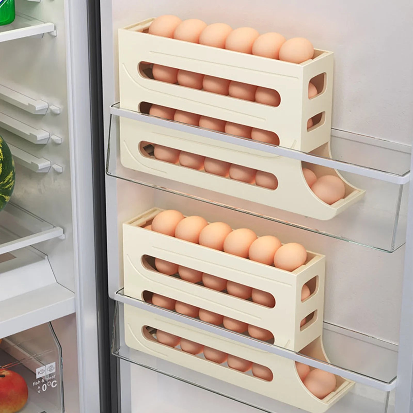 Amacok-Auto-Scrolling-Refrigerator-Egg-Holder-Rolling-Dispenser-Refrigerator-Drawer-Side-D