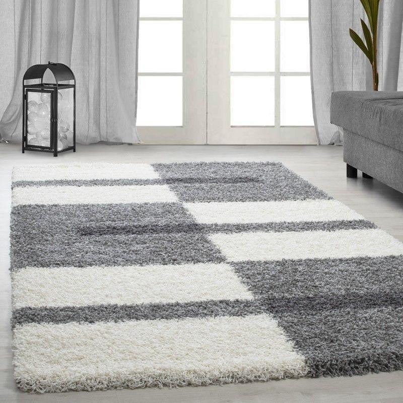 Geometric Patterned Shaggy Rug