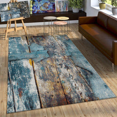 Abstract Wooden Styled Rug