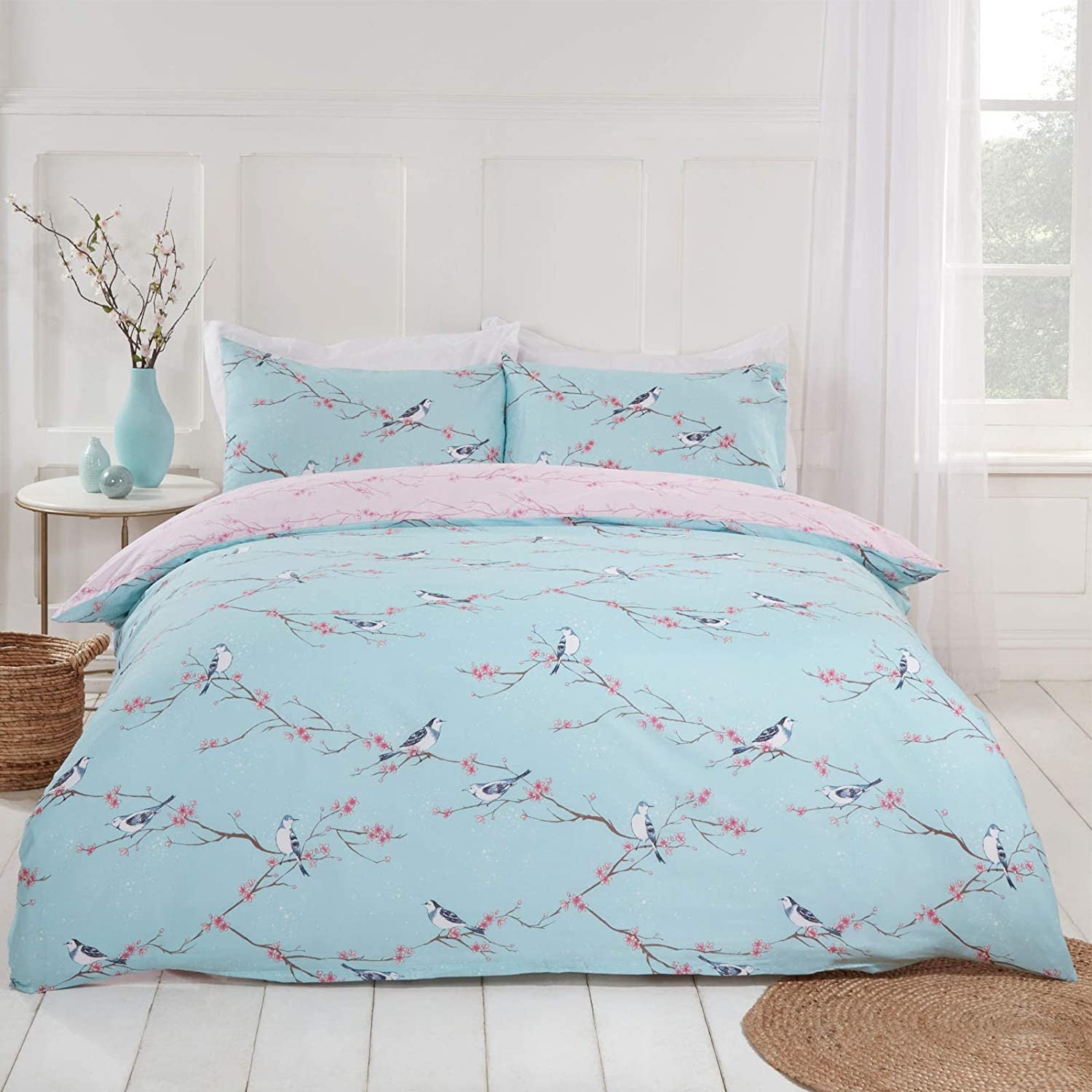 Bird Blossom Reversible Duvet Set