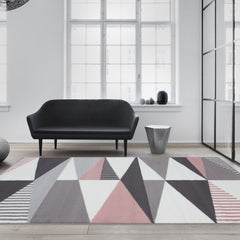 Blush Pink Detail Rug - 160cm x 230cm