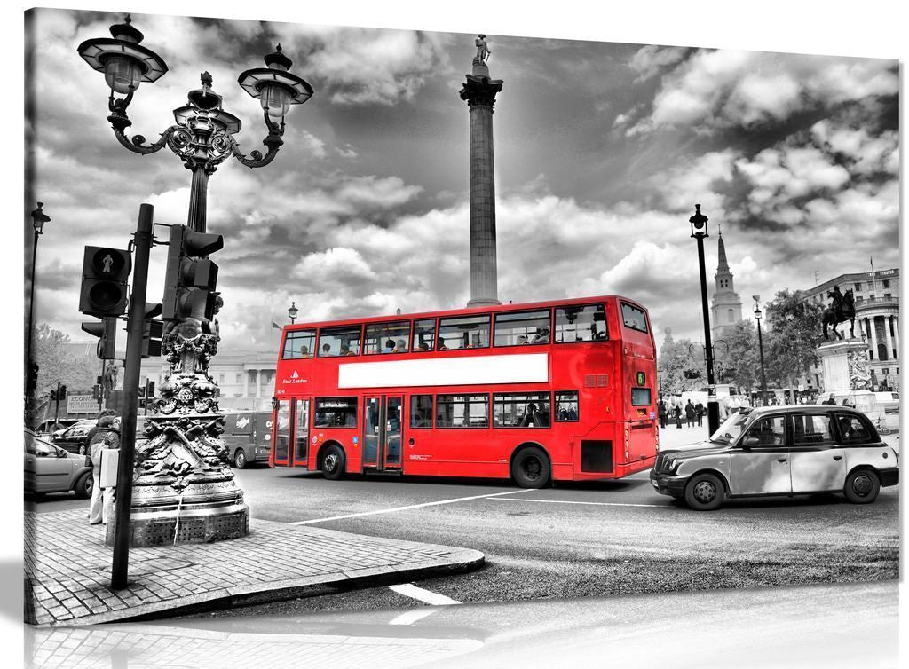 London Red Bus Canvas