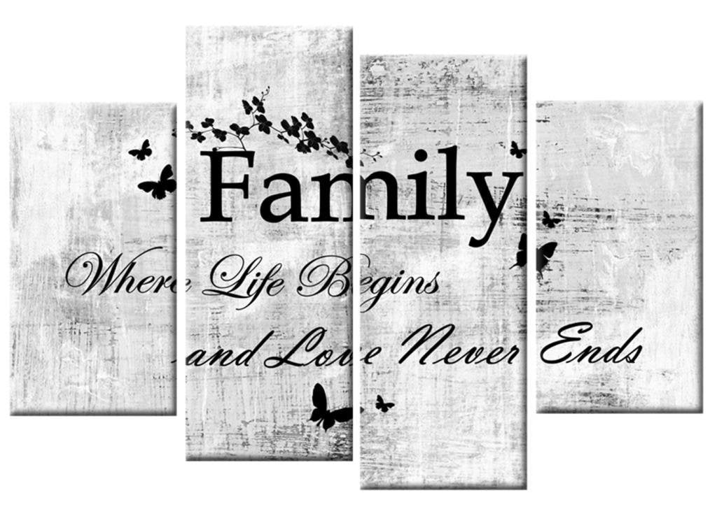 Family Quotation 4 Part Canvas