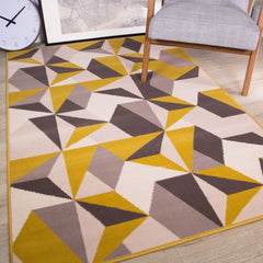 Yellow Geo Rug