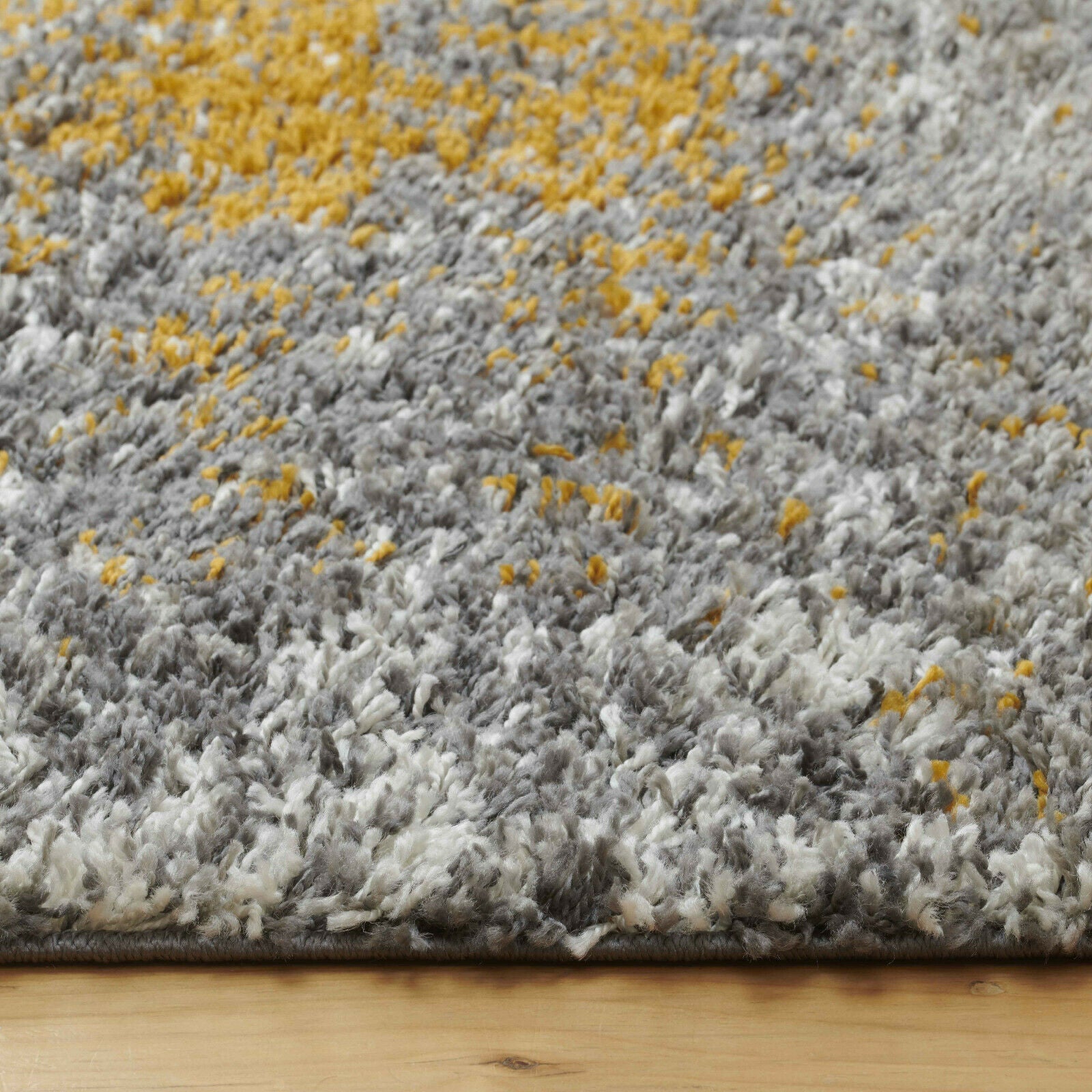 Yellow & Grey Ombre Runner Rug