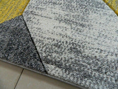 Large Yellow & Silver Triangular Rug