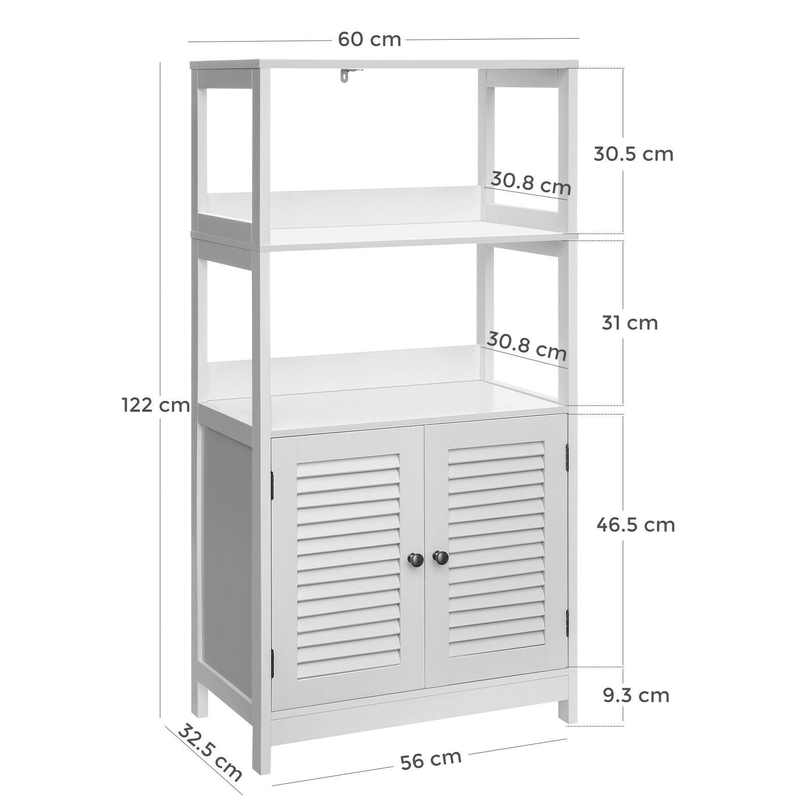 White Bathroom Storage Cabinet