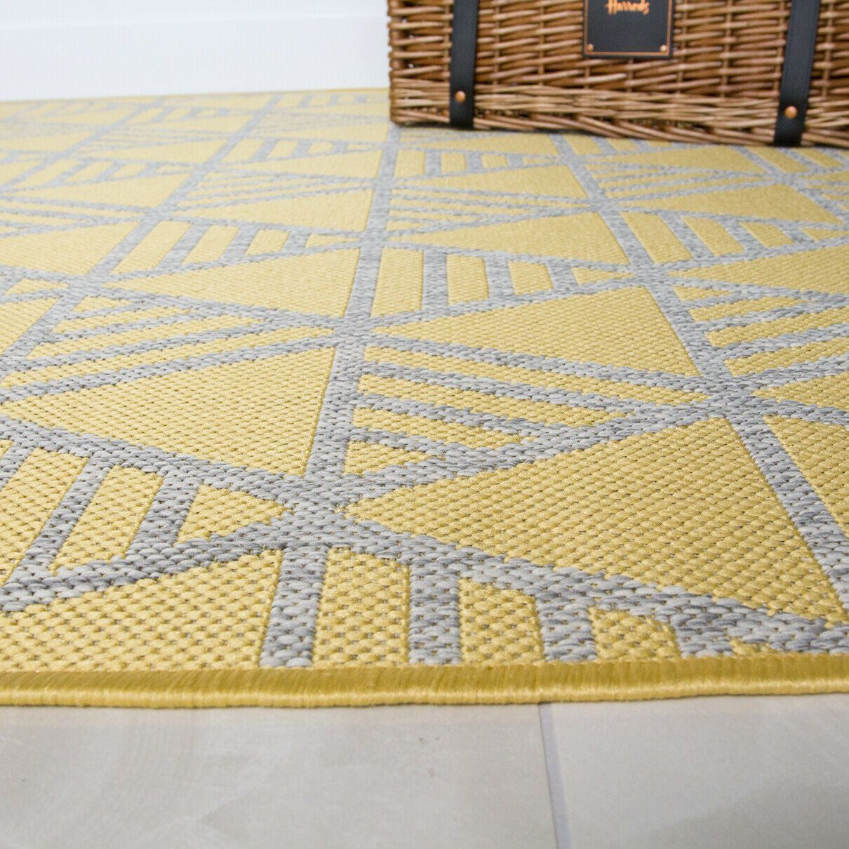 Yellow Flying Diamonds Rug