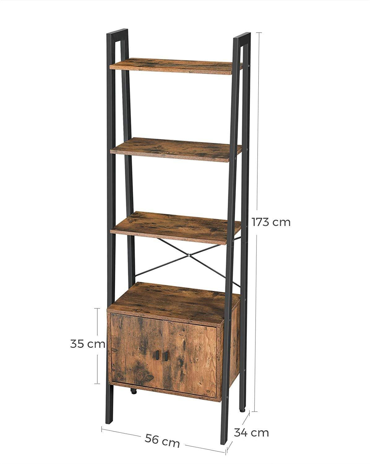 Rustic Ladder Shelf & Cupboard