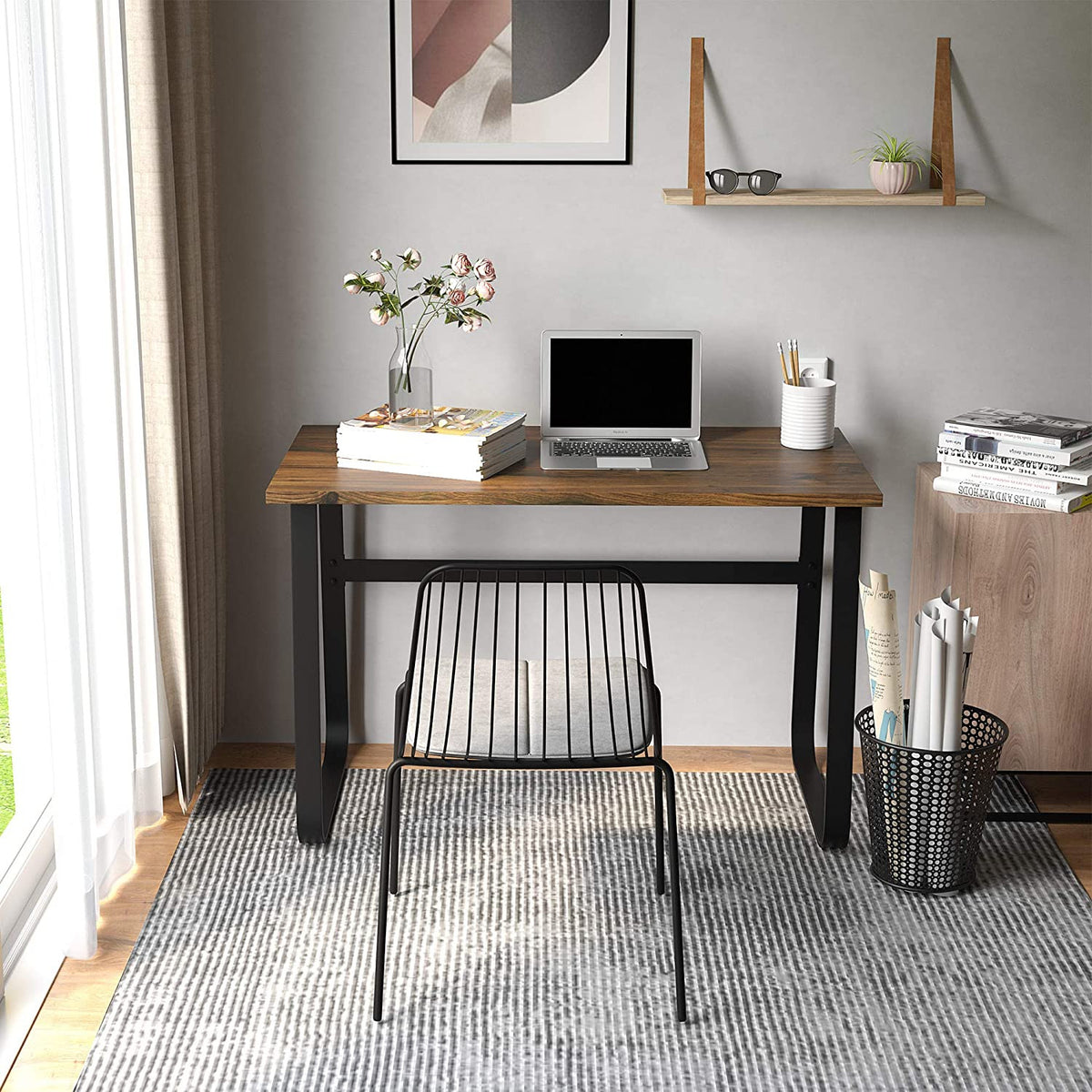 Industrial Writing Desk Workstation