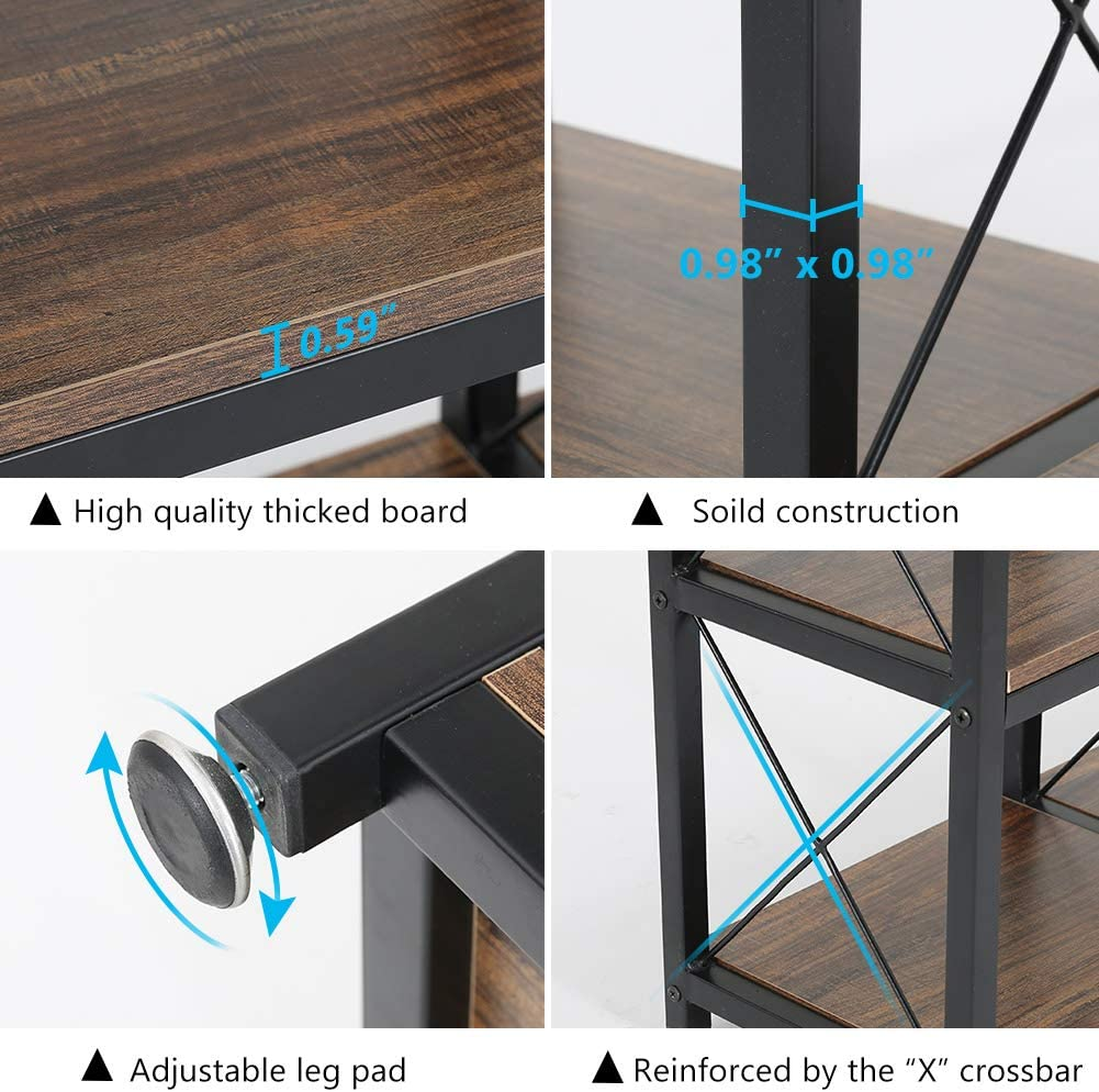 9 Cubed Industrial Stepped Bookcase