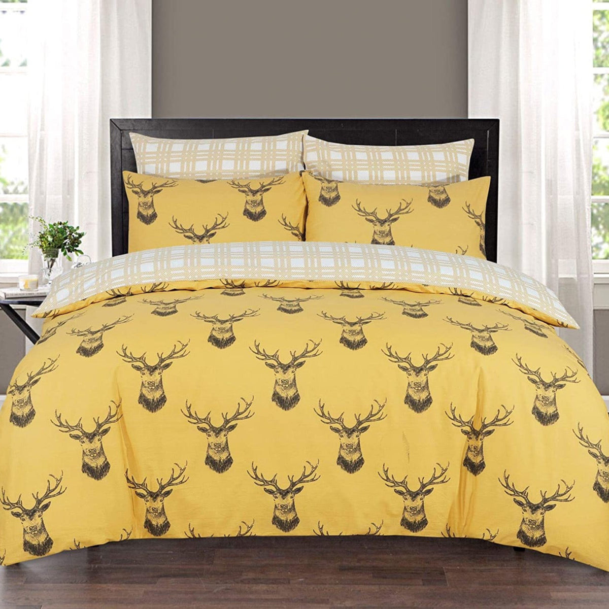 100% Cotton Stag Reversible Duvet Set