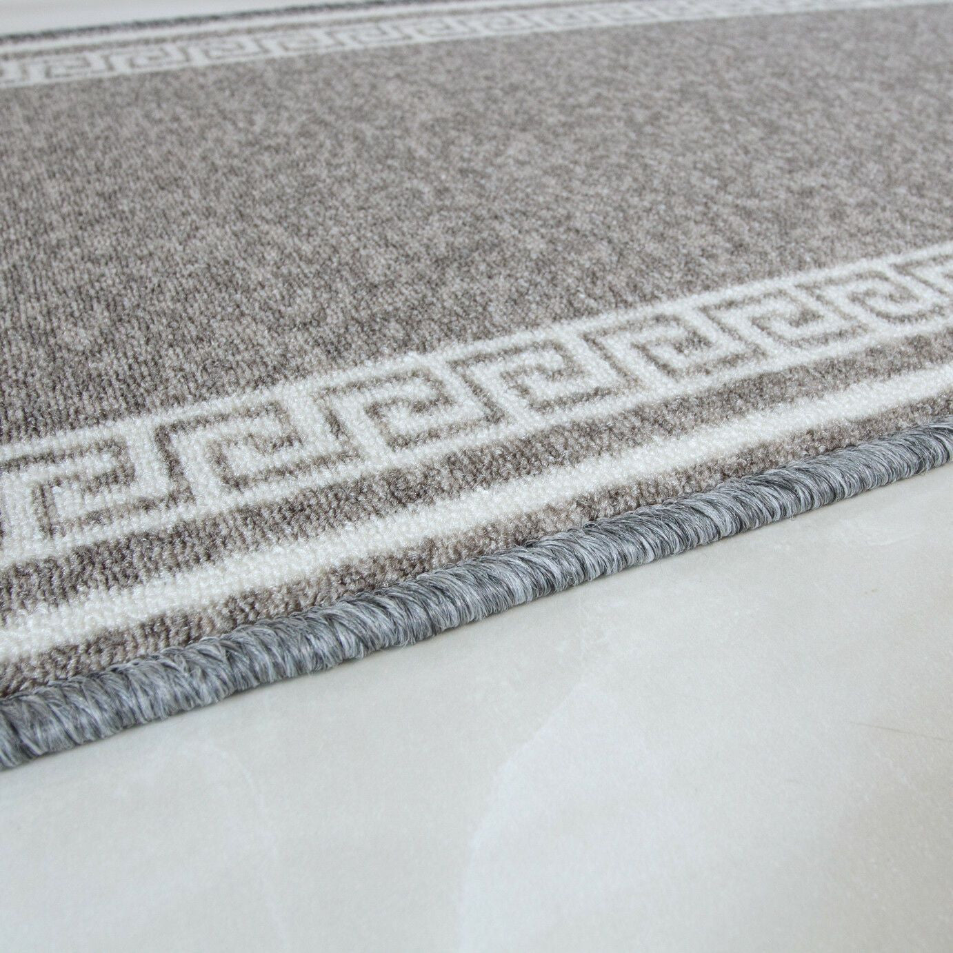 Grey Greek Runner Rug