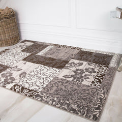 Grey Patchwork Rug