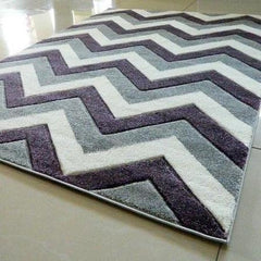 Mauve, Silver & Off White Rug