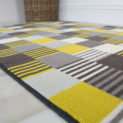 Yellow & White Oyo Rug - 80cm x 150cm