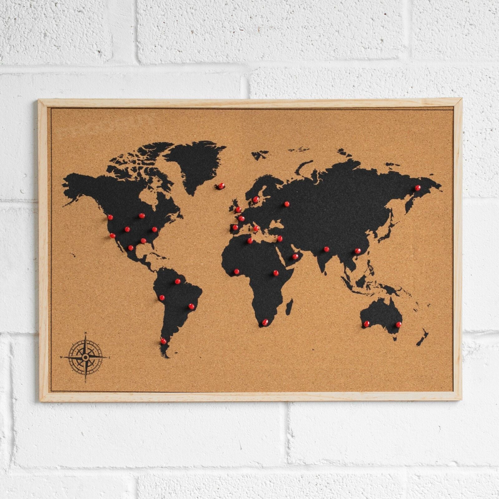 Large Cork World Map