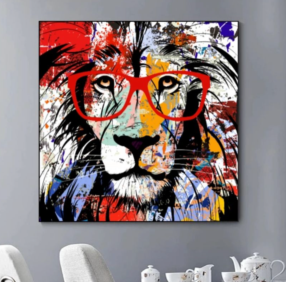 The Graffiti Lion Canvas