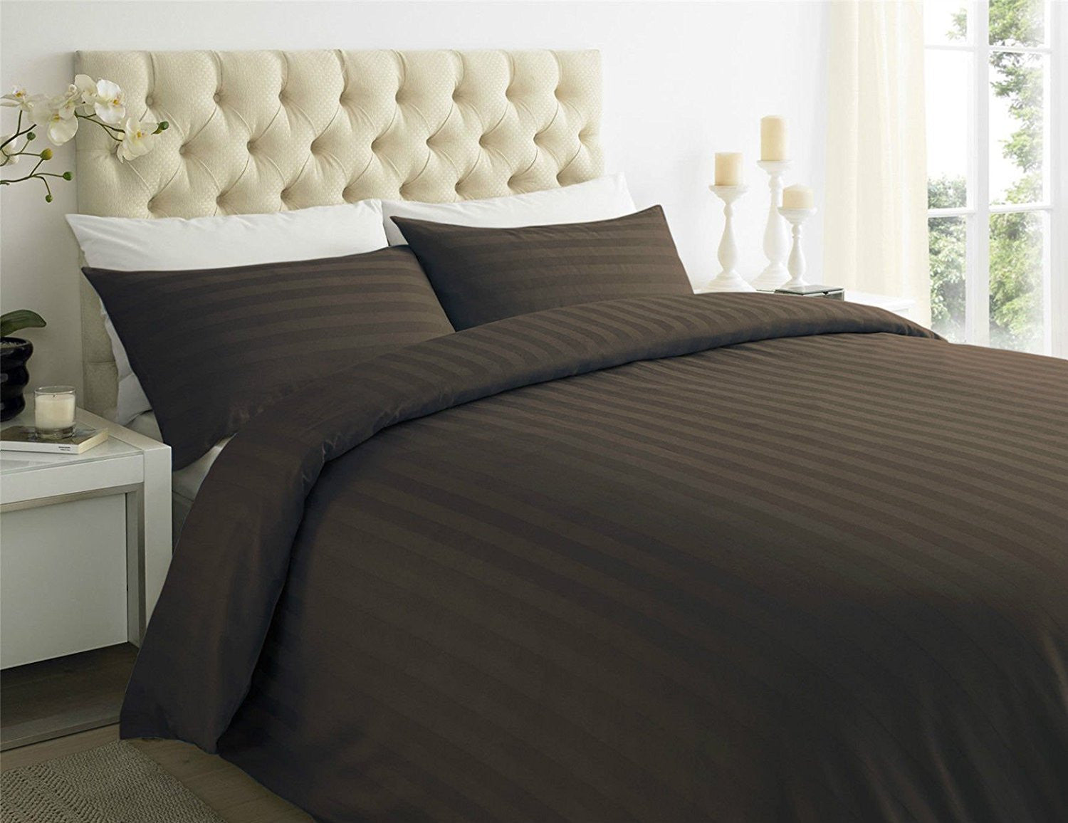 100% Egyptian Cotton Premium Striped Duvet Set