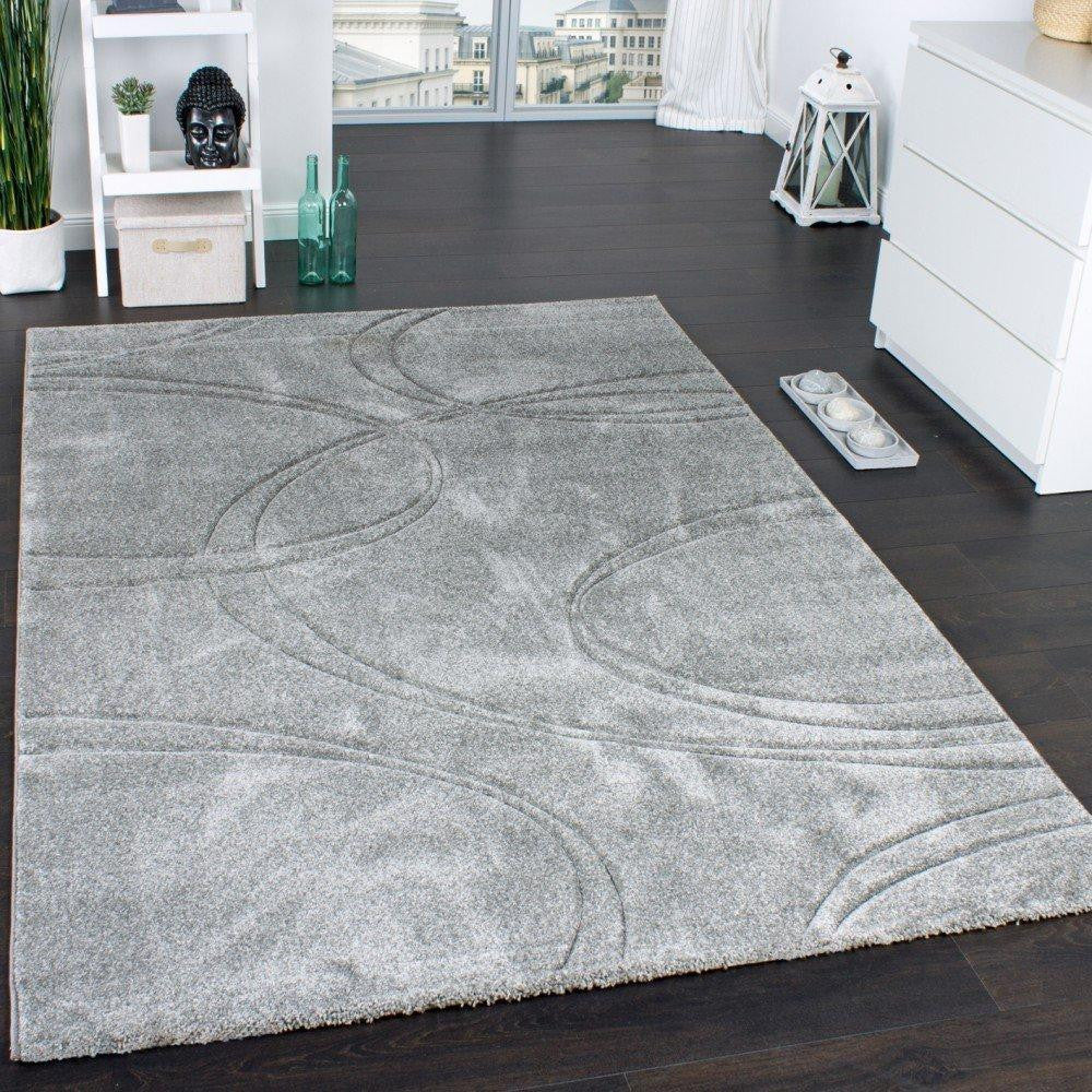 Swirling Grey Patterned Rug