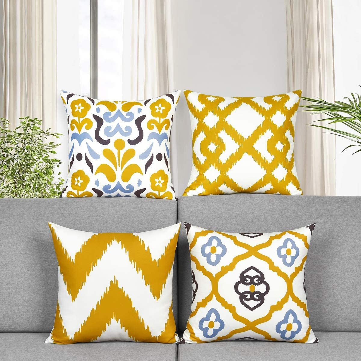 Set Of 4 Bohemian Cushions