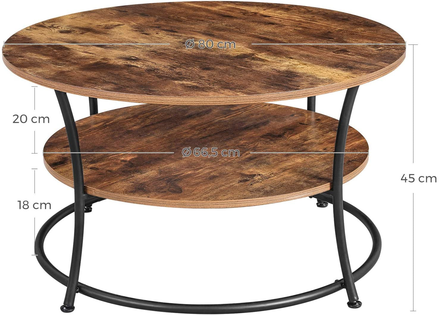 Rustic Circular Coffee Table