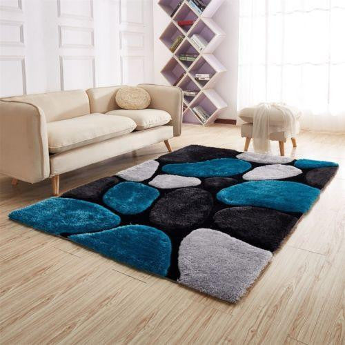 3D Multi-Coloured Pebbles Rug