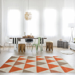 Orange Contemporary Montpellier Rug