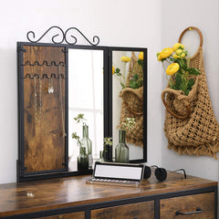 Rustic Vanity Table and Stool Set