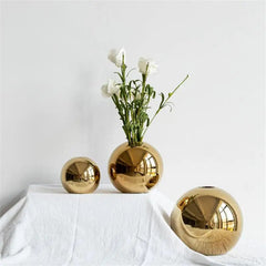 Golden Sphere Vase