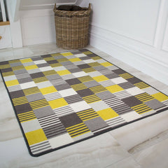 Yellow & White Oyo Rug - 80cm x 150cm