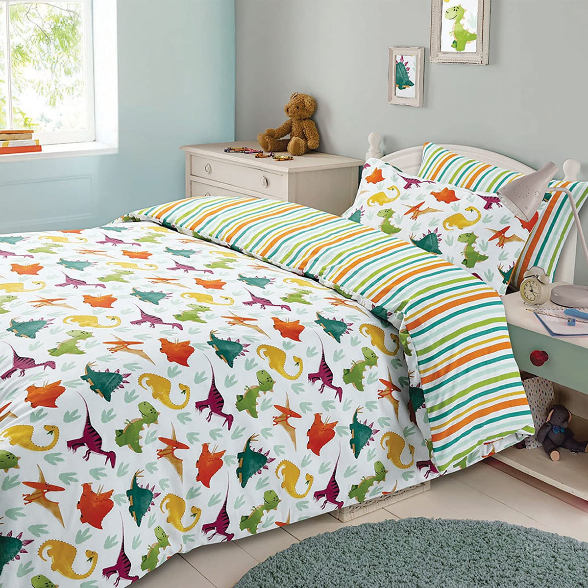 Multi Coloured Dinosaur Duvet