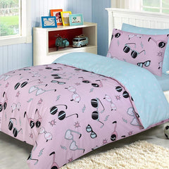 Reversible Funky Glasses Bed Set