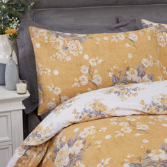 Yellow Blossom Reversible Duvet Set