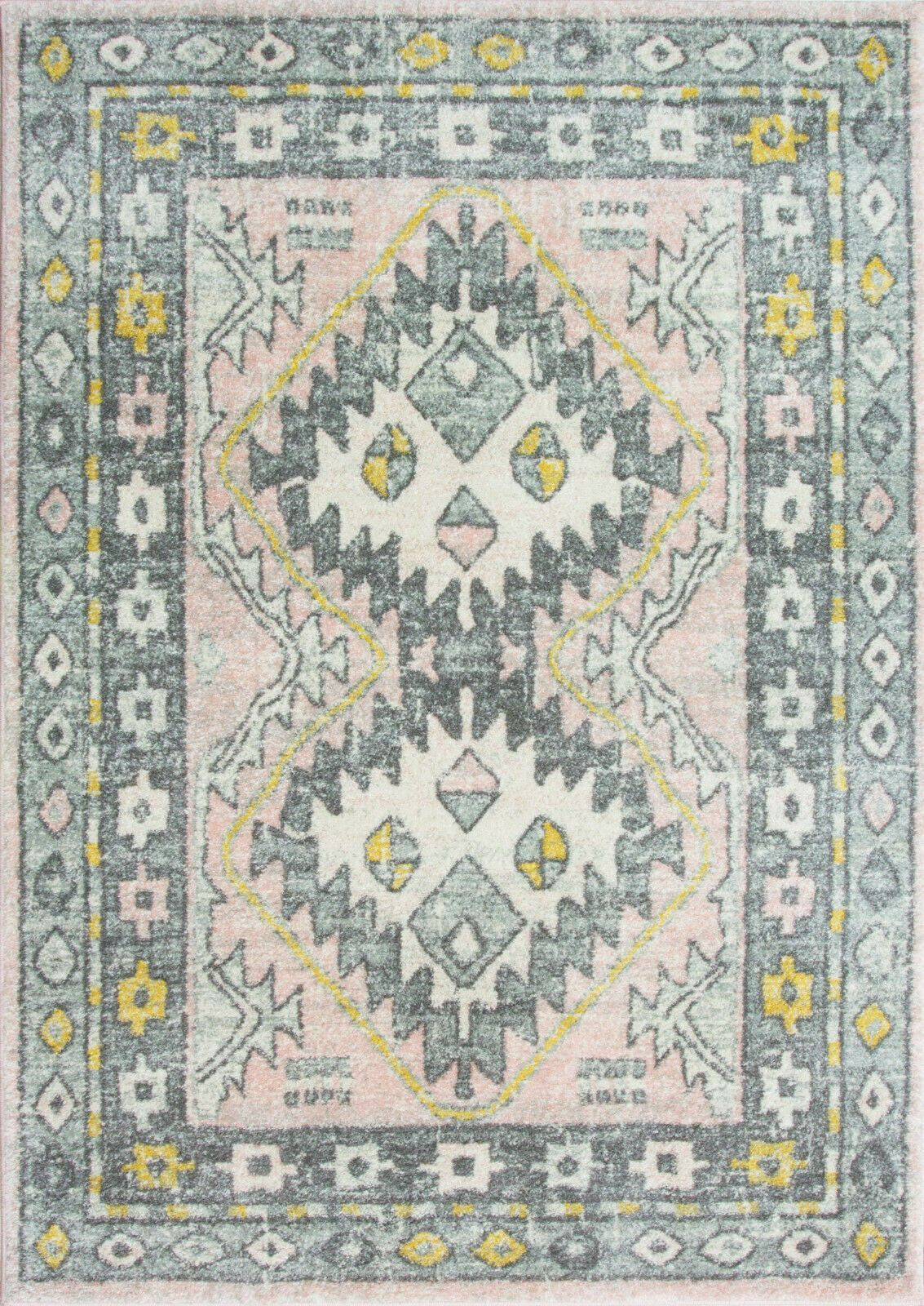 Traditional Medallion Blush Pink Rugs