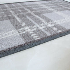 Grey Tartan Runner Rug