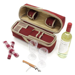 Deluxe Wine Cooler Bag with Glasses