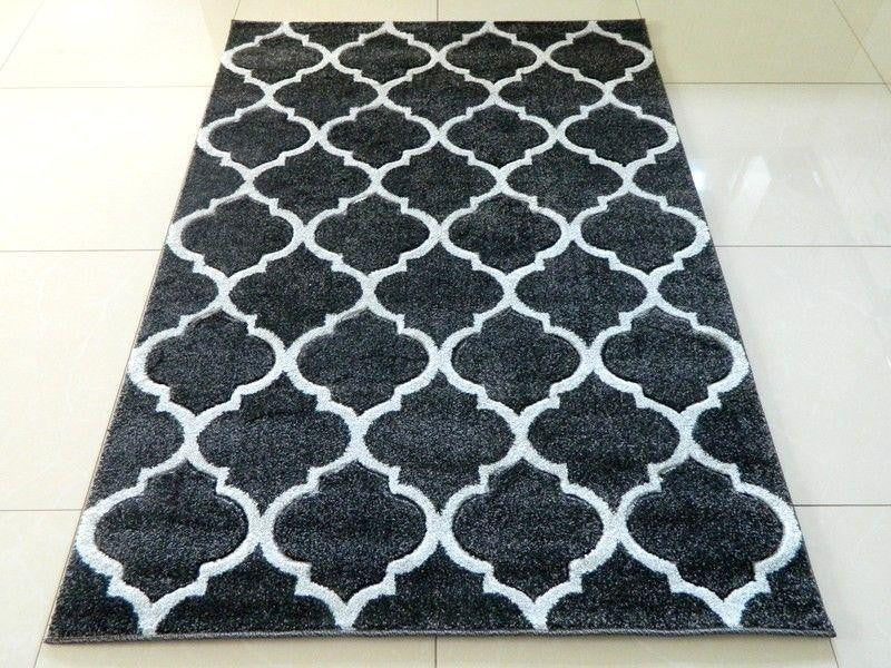 Charcoal Silver Moroccan Rug