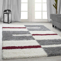 Geometric Patterned Shaggy Rug