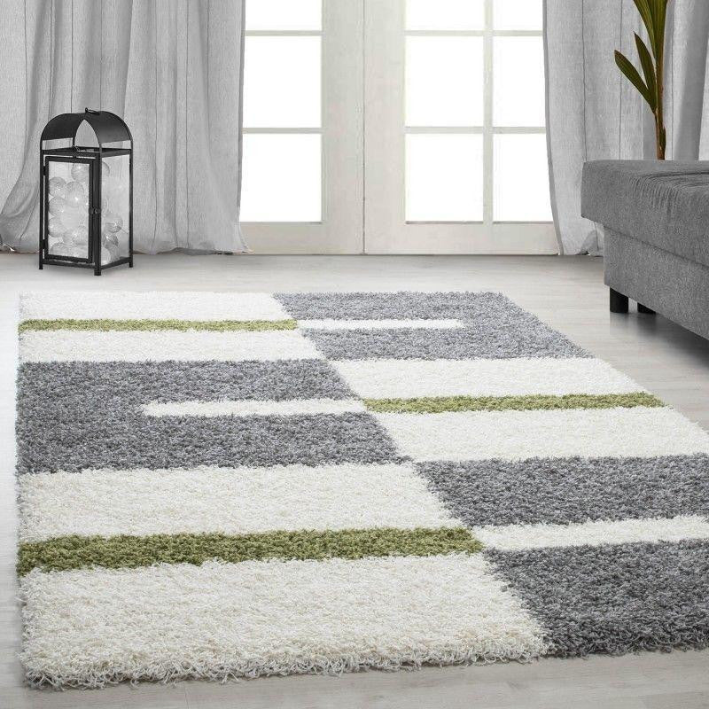 Geometric Patterned Shaggy Rug