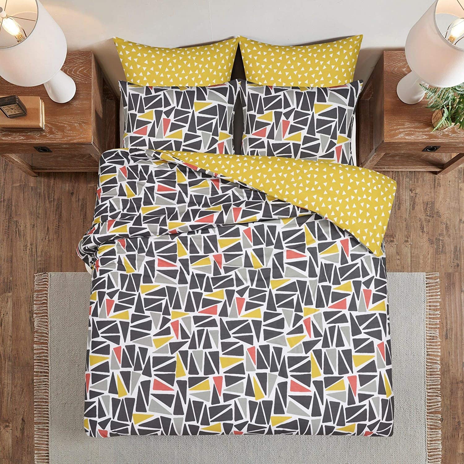 100% Cotton Geo Print Duvet Set