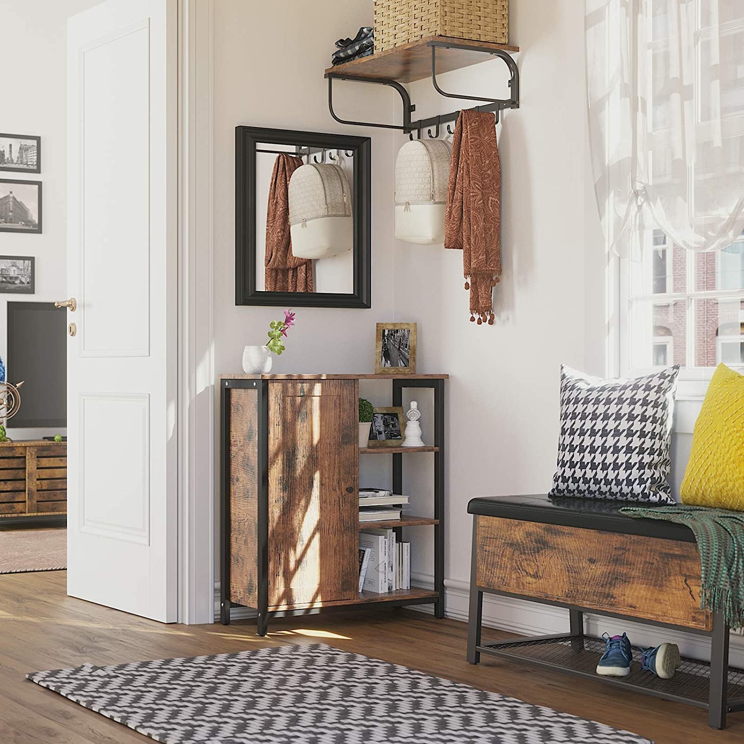 Rustic Brown Industrial Cabinet