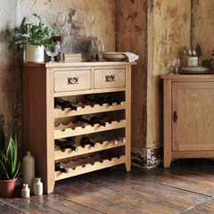 Solid Oak Wine Rack