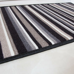 Black & Grey Striped Rug