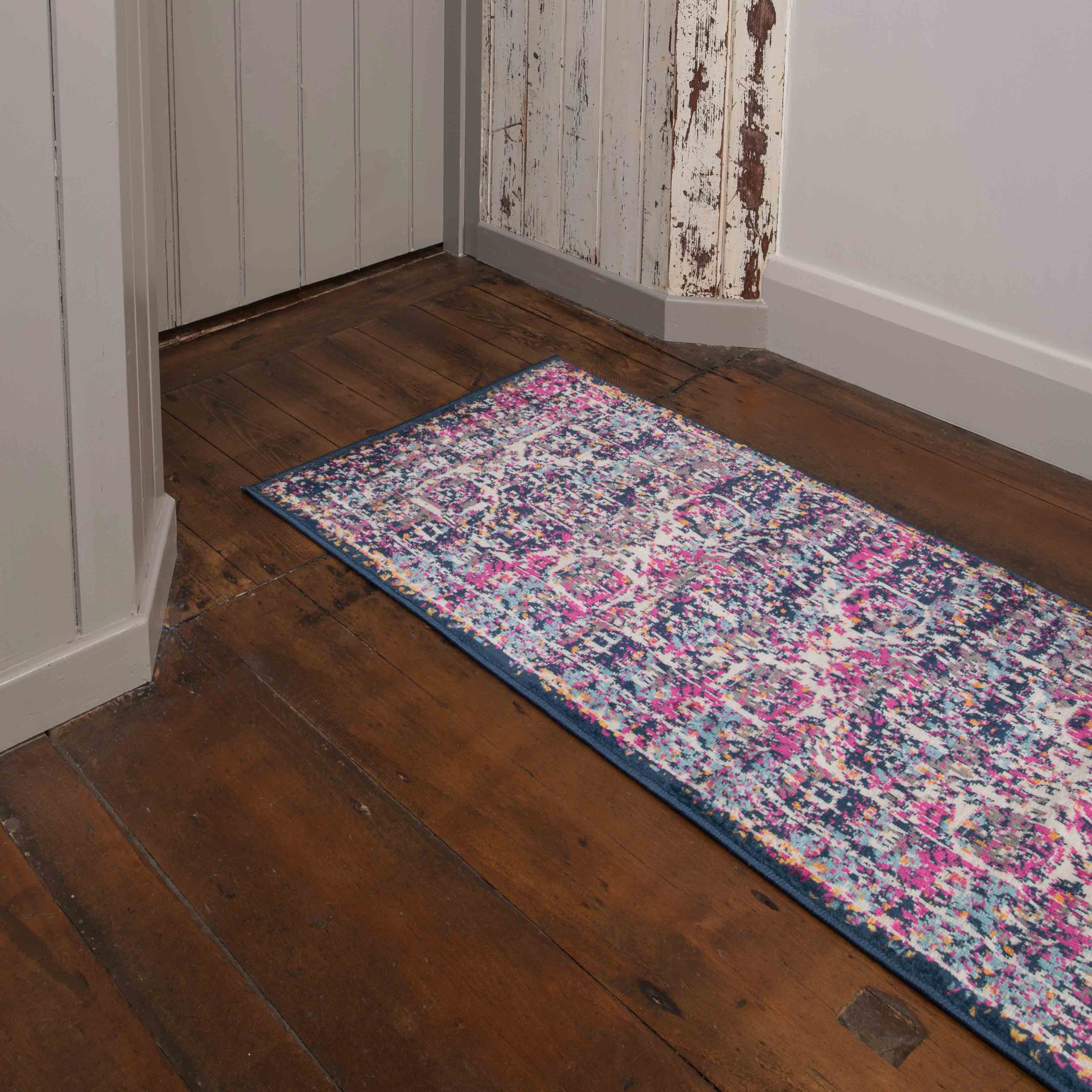 Navy Pink Muscat Rug