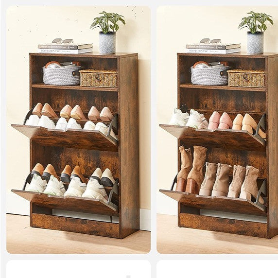 Rustic Double Shoe Cabinet & Drawer