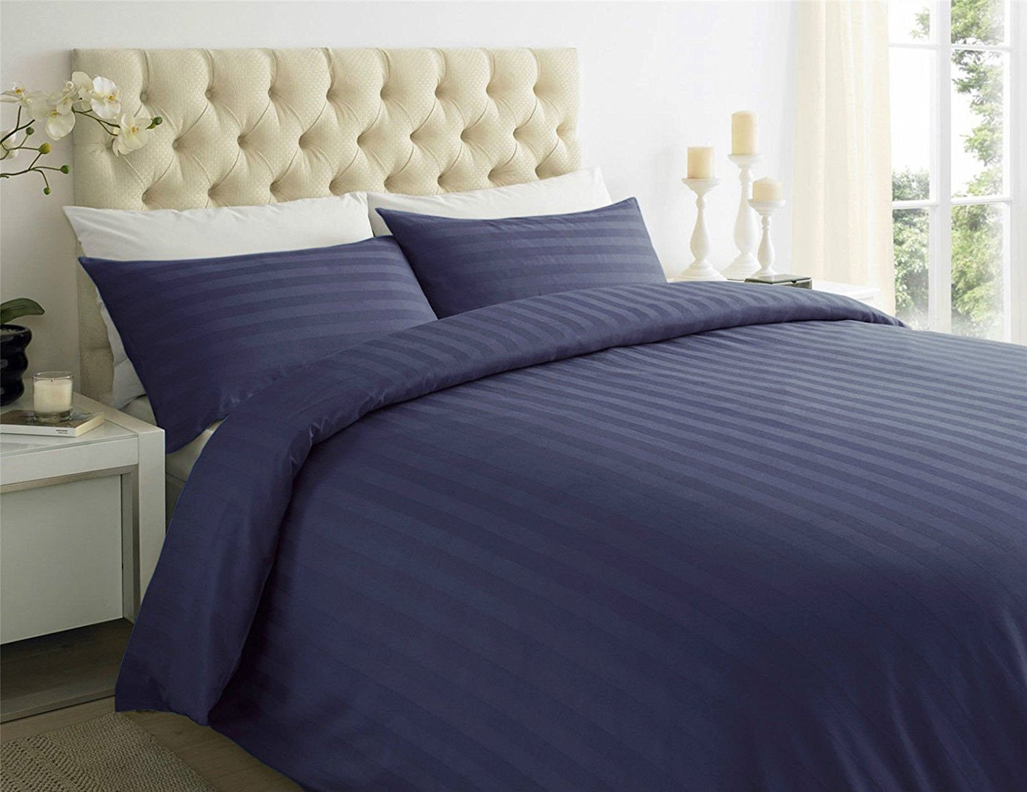 100% Egyptian Cotton Premium Striped Duvet Set