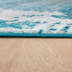 Vintage Turquoise Splash Rug