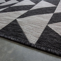 Grey & Black Aztec Rug